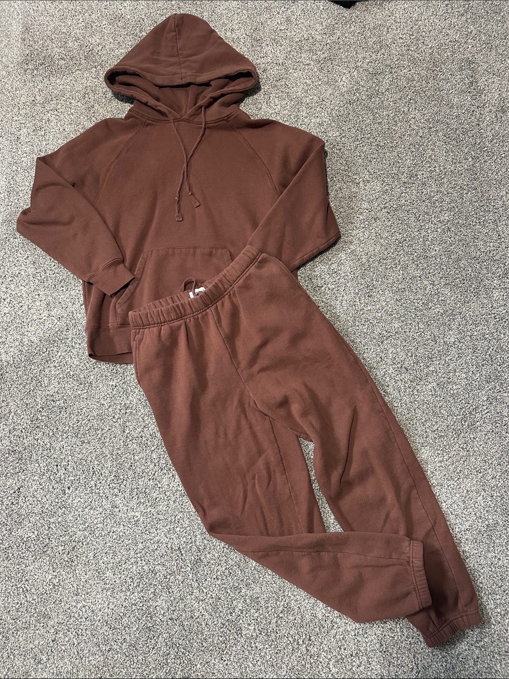 Brown Hoodie & Sweatpants Set